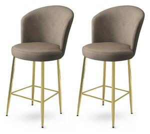 Set de scaune de bar Fora Cappuccino and Gold, 2buc., 2 buc