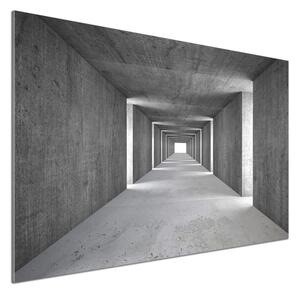 Panou sticlă decorativa bucătărie Tunelul de beton