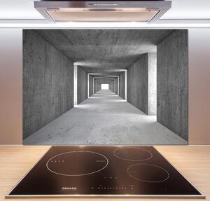 Panou sticlă decorativa bucătărie Tunelul de beton
