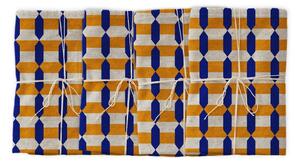 Set 4 șervețele textile Really Nice Things Orange Geometric, 43 x 43 cm