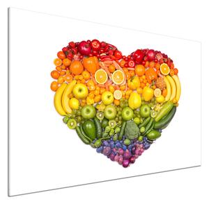 Sticlă pentru bucătărie inima de legume