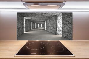 Panou sticlă decorativa bucătărie tunel Cărămidă