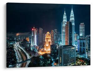 Tablou - Noaptea în Kuala Lumpur (70x50 cm)