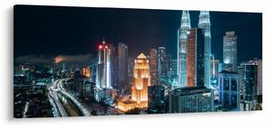 Tablou - Noaptea în Kuala Lumpur (120x50 cm)