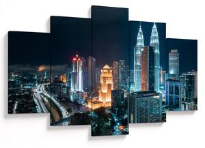 Tablou - Noaptea în Kuala Lumpur (150x105 cm)