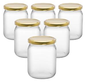 Set de 6 borcane de conservare cu capac, 540 ml
