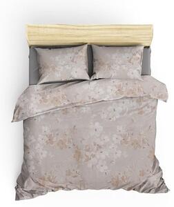 Lenjerie de pat bej din bumbac pentru pat dublu/extinsă cu cearceaf inclus 200x220 cm Elena – Mijolnir