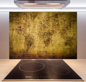 Panou de bucătărie harta lumii vechi