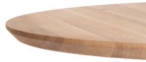 Masa rotunda din lemn masiv de stejar • model CERI | Dimensiuni: 120x77x3 cm