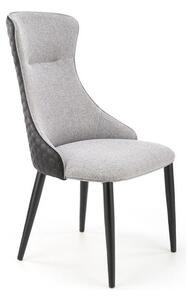 Scaun K434, gri/negru, stofa catifelata/piele ecologica, 53x54x97 cm