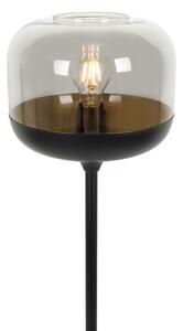 Lampă de podea de design neagră cu sticlă aurie și fum - Kyan
