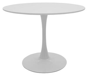 Masa Bucatarie/Dining Brox Rotunda MDF Alba Diametru 100 Cm