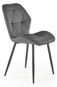 Scaun K453, gri, stofa catifelata/metal, 48x53x86 cm