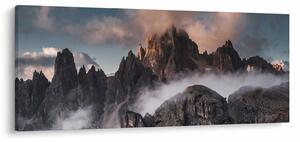 Tablou - Dolomiți Italieni ascunși în ceață (120x50 cm)