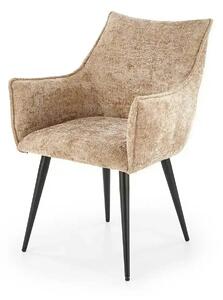 Scaun K559, bej/negru, stofa clasica/metal, 60x59x85 cm