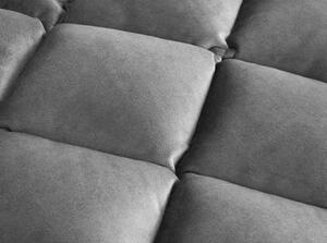 Taburet gri deschis cu tapițerie din catifea Flandrin – Interieurs 86