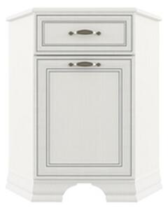 Comoda de colt TIFFANY, alb vintage, PAL, 58x58x90 cm