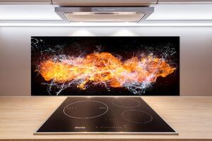 Panou de bucătărie Foc versus apa
