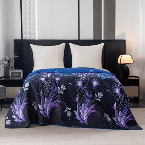 Cuvertura de pat VIOLET BUTTERFLY albastru inchis Dimensiune: 220 x 240 cm