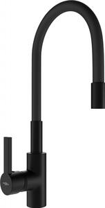 Mexen FLEX, baterie chiuveta inalta cu brat flexibil, negru mat, 670900-70