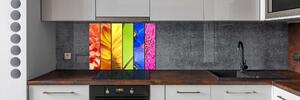 Panou sticlă decorativa bucătărie flori colorate