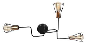 Lustră aplicată TUBE II 3xE27/15W/230V negru
