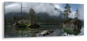 Tablou cu pomi în lac (120x50 cm)