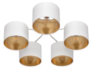 Lustră aplicată ALBA 5xE27/15W/230V albă/aurie