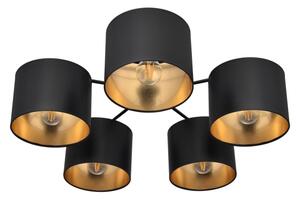 Lustră aplicată ALBA 5xE27/15W/230V neagră/aurie