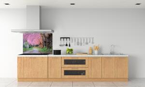 Panou perete bucătărie flori de cireș