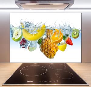 Sticlă pentru bucătărie Fructele sub apa
