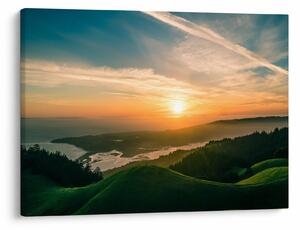 Tablou cu soarele răsărind deasupra mării (70x50 cm)
