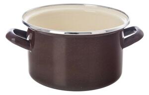 Oală emailată Orion cu margine Brown, 2 l, 2 l