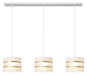 Lustră pe cablu HELEN 3xE27/15W/230V albă/aurie