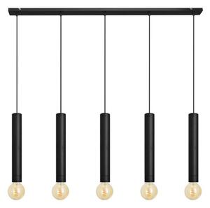 Lustră pe cablu TUBA 5xE27/15W/230V neagră