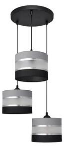Lustră pe cablu HELEN 3xE27/15W/230V neagră/gri/argintie