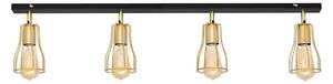 Spot TUBE 4xE27/15W/230V auriu/negru