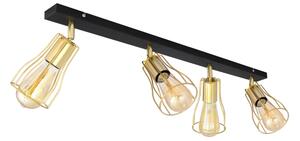 Spot TUBE 4xE27/15W/230V auriu/negru