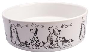 Bol pentru câine din ceramică Dog friends,15 x 5 cm