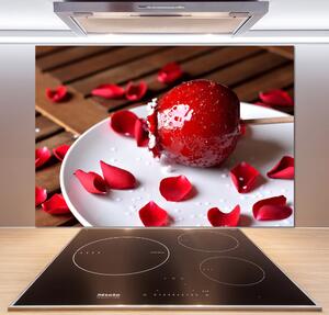 Panou sticlă decorativa bucătărie Apple a pe un băț