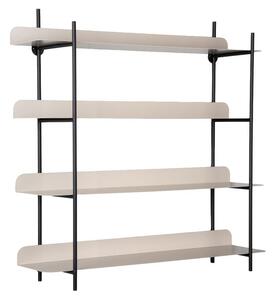Raft negru/gri etajat din metal 60 cm Reina Cuatro – PT LIVING