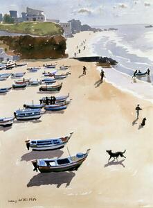 Lucy Willis - Artă imprimată Boats on the Beach, 1986, (30 x 40 cm)