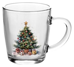 Altom Cană de sticlă Pom de Crăciun 350 ml