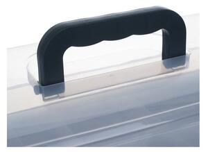 Organizator pentru medicamente, 2 nivele, capac transparent, maner transport, 32x22.5x19 cm