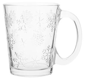 Cană de sticlă Altom Fulgi de zăpadă 300 ml