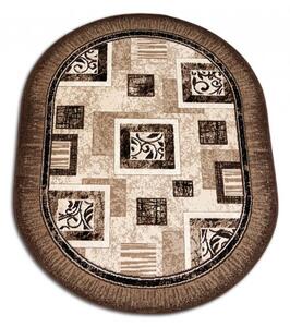 Covor Sufragerie Dormitor, Model Luna 1835 12, Oval, Crem Maro Bej, Oval, 250x350
