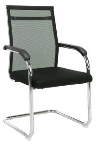 Scaun ESIN, negru/crom, plasa/metal, 55x64x93 cm