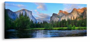 Tablou cu peisaj montan sălbatic (120x50 cm)