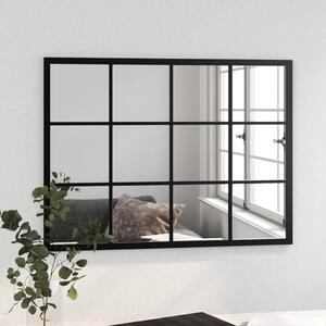 Oglindă de perete, negru, 80x60 cm, metal