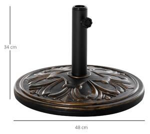 Baza pentru Umbrela de Soare Outsunny pentru Stalp de 35mm/38mm/48mm, 13KG | Aosom RO